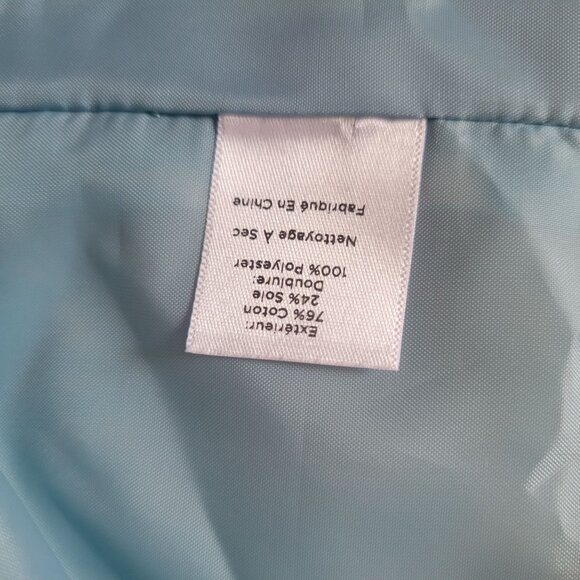 Talbots Womens Floral Pattern Jacket Mid-Length Button Closure Blue & White Size - Picture 8 of 9